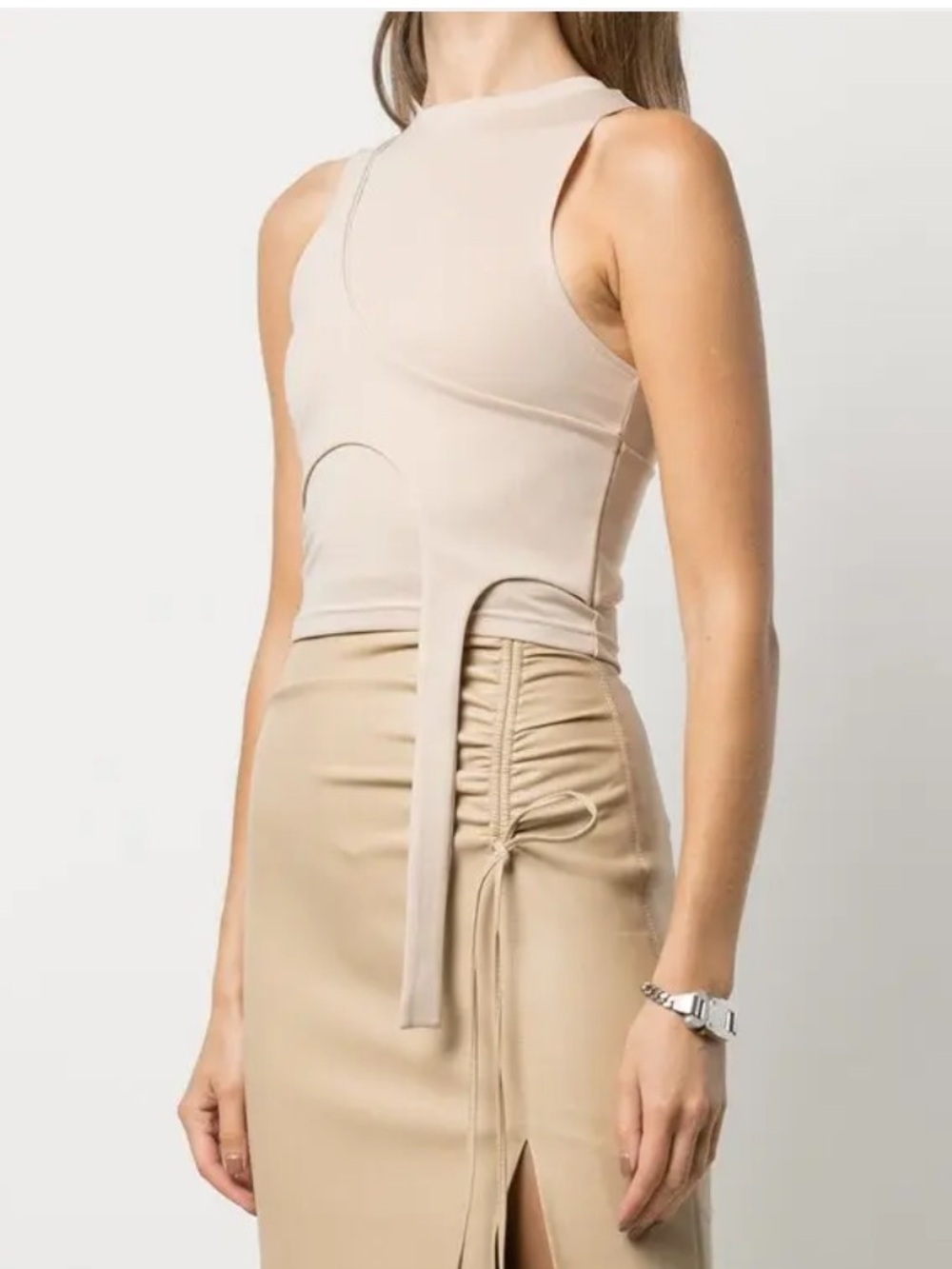 NWT Heliot Emil Beige Cutout Tank Top Size Medium